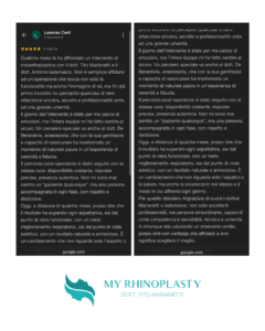 testimonianze rinoplastica tito